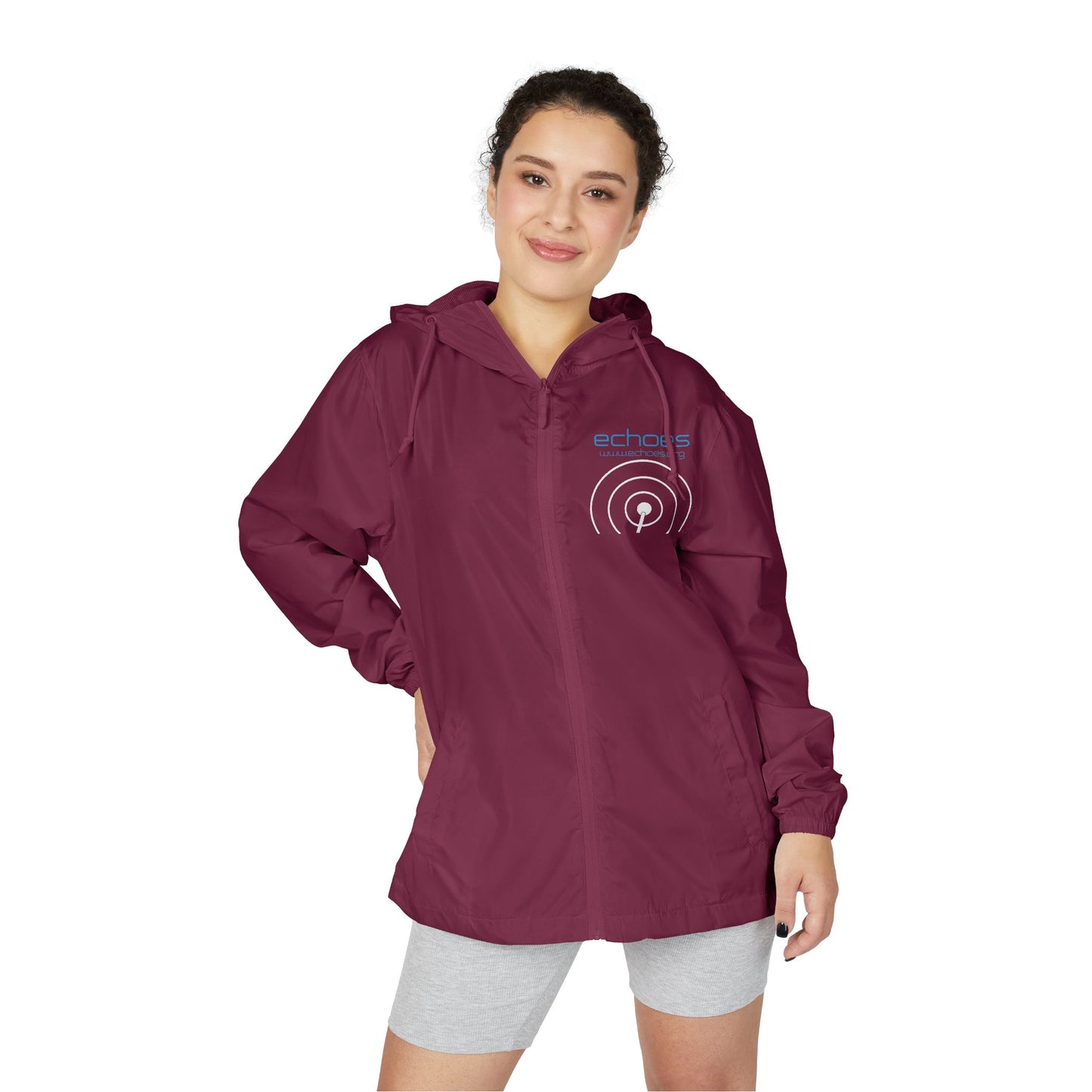 Echoes Unisex Full-Zip Windbreaker Jacket