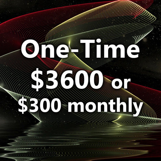 Choose either a one time $3600 or on-going $300 Monthly Payment
